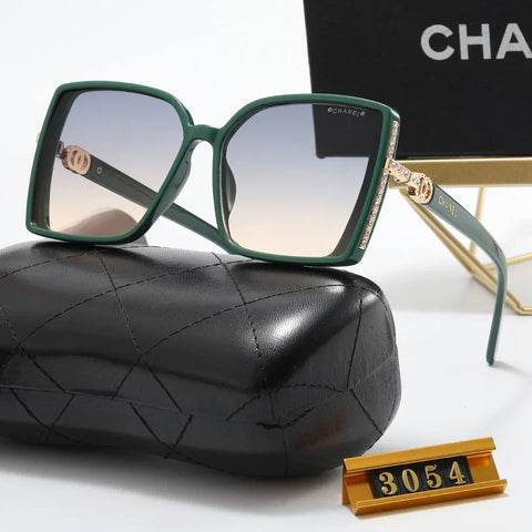 6 Colors Fashion Double Rhinestone Temple Polarized Sunglasses