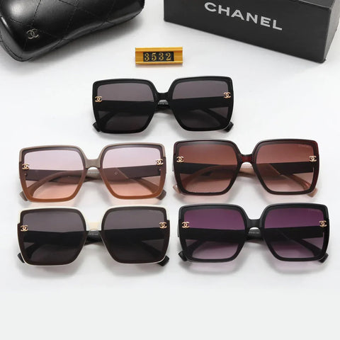 5-color stylish letter temple sunglasses