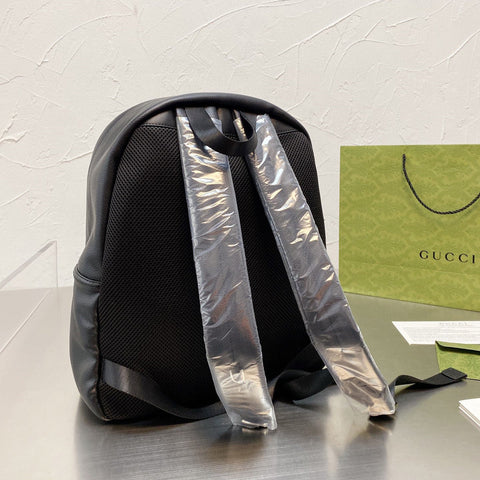 Leather Printed Backpack