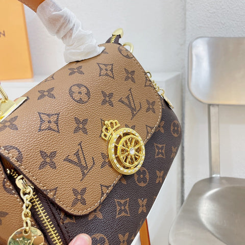 Monogram Metal Crown Tote Bag