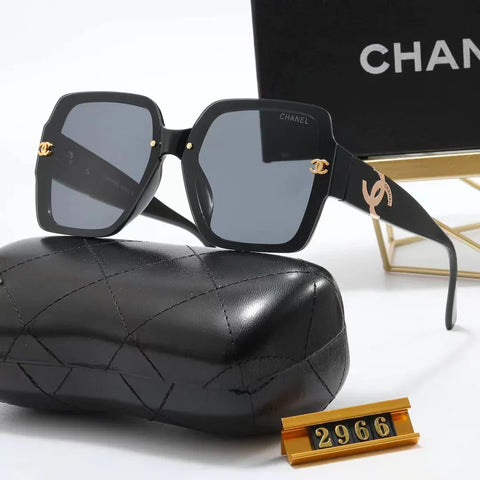 4-color fashion uppercase letter LOGO temple polarized sunglasses