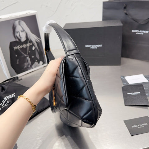 Quilted Leather Flap Sholder Bag