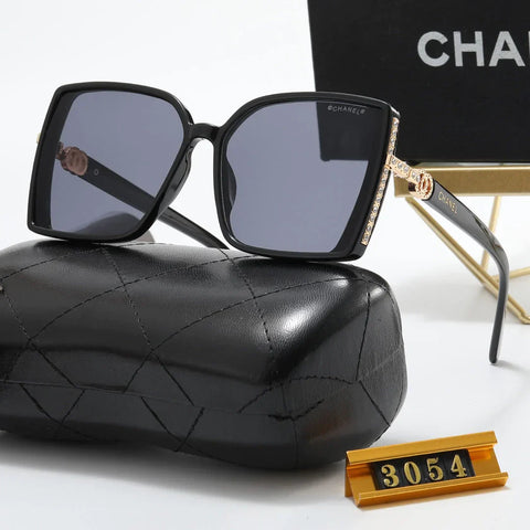 6 Colors Fashion Double Rhinestone Temple Polarized Sunglasses