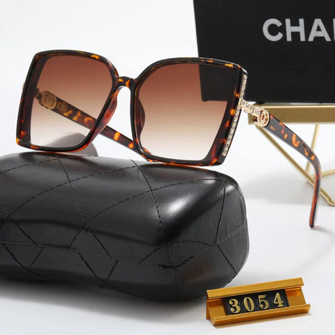 6 Colors Fashion Double Rhinestone Temple Polarized Sunglasses