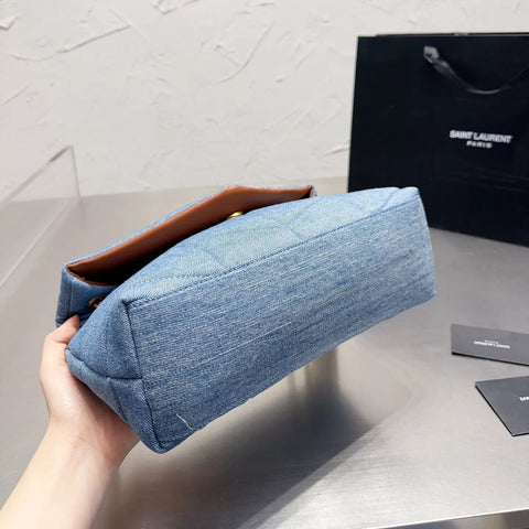 LouLou Puffer Washed Denim Bag