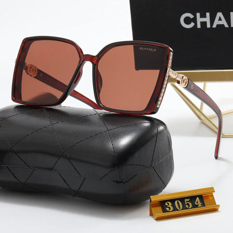 6 Colors Fashion Double Rhinestone Temple Polarized Sunglasses