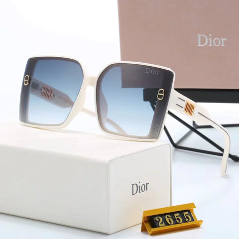 6-color fashion  letter temple stripe sunglasses