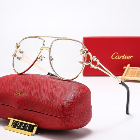 7-color retro gold frame sunglasses  2243