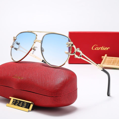 7-color retro gold frame sunglasses  2243
