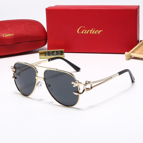 7-color retro gold frame sunglasses  2243