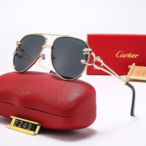 7-color retro gold frame sunglasses  2243