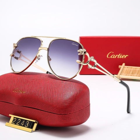 7-color retro gold frame sunglasses  2243