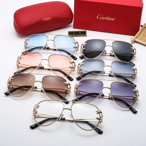 7-color retro gold frame sunglasses  2243