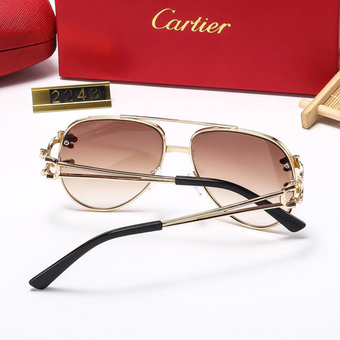 7-color retro gold frame sunglasses  2243