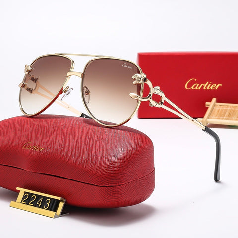 7-color retro gold frame sunglasses  2243