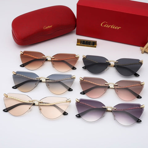 6 colors frameless snake-shaped temple sunglasses  2109