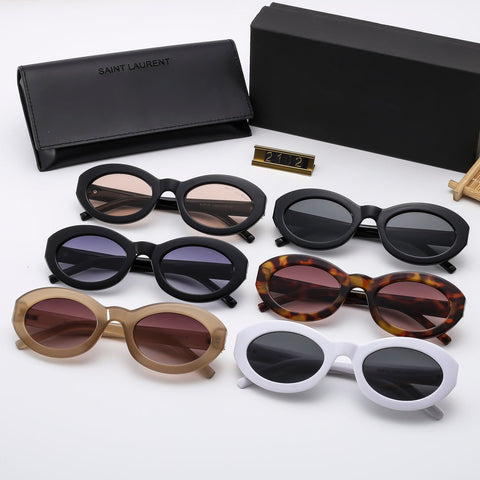 6 colors round lens sunglasses 2102