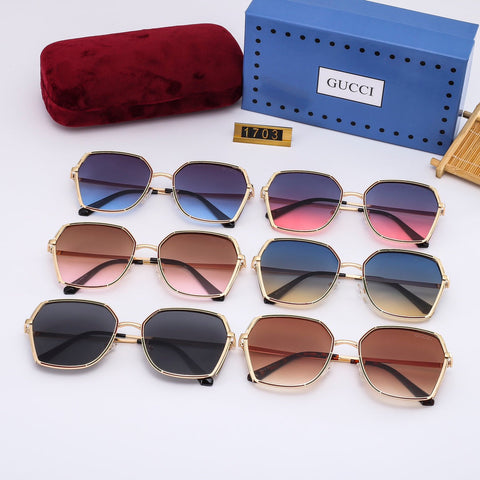 4-color trendy plain sunglasses   1703