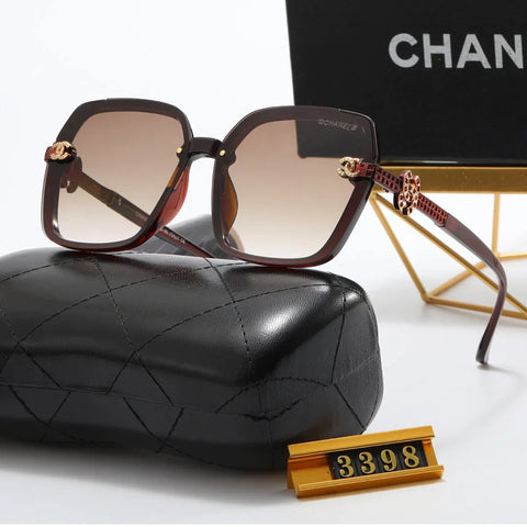 4 color fashion oval double  temple polarized sunglasses