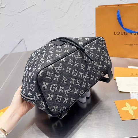 Monogram Denim Drawstring Backpack