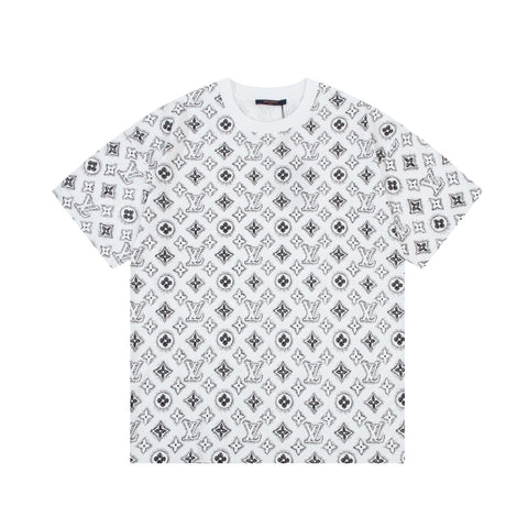 Retro monogram print T-shirt