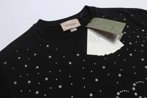 Luxury crystal sequin T-shirt