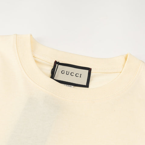 Simple embroidered cotton T-shirt