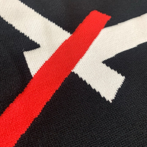 Knitted embroidered T-shirt