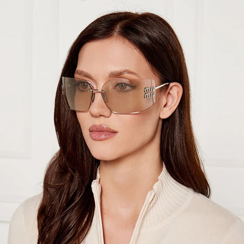 Gold Geometric Sunglasses