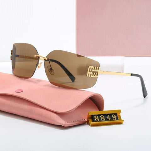 Gold Geometric Sunglasses