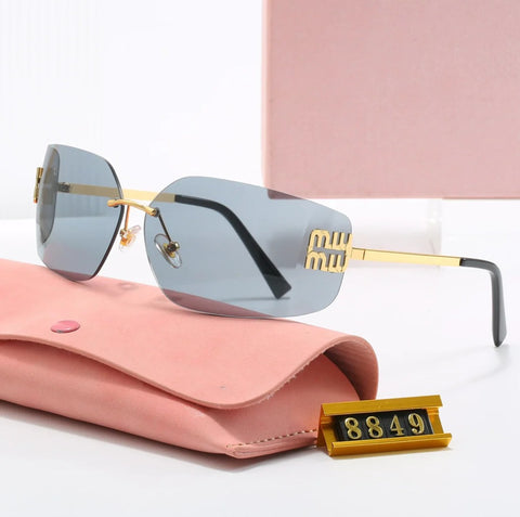 Gold Geometric Sunglasses