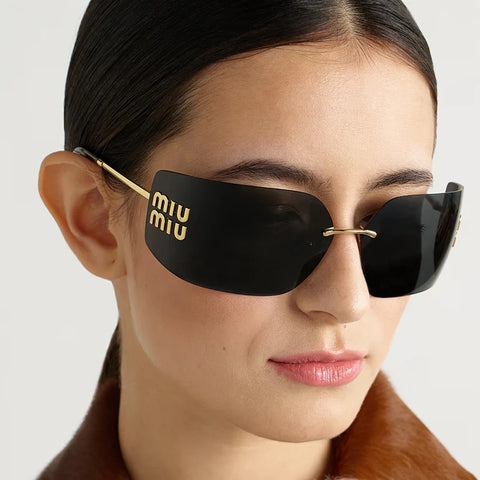 Gold Geometric Sunglasses