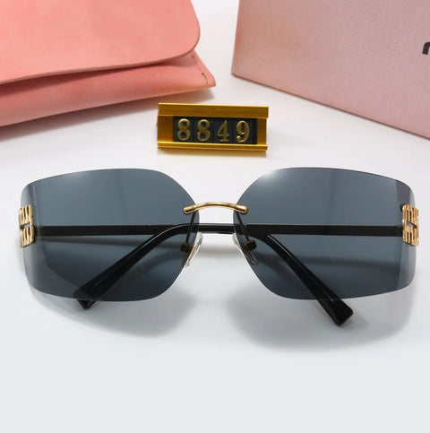 Gold Geometric Sunglasses