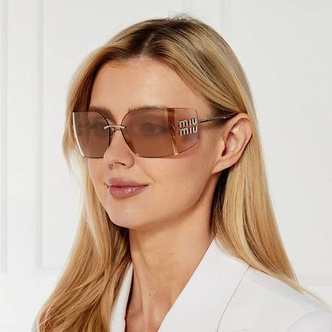 Gold Geometric Sunglasses